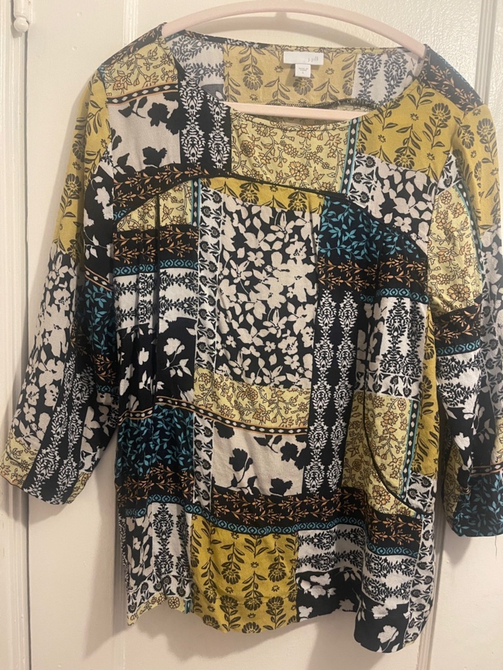 J.Jill Lightweight and Multicolored Patchwork Print Blouse (item 46)